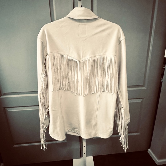 We The Free Cream Fringe Jacket SZ S - Picture 5 of 8